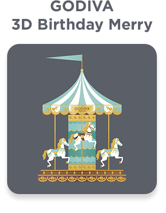 GODIVA 3D Birthday Merry