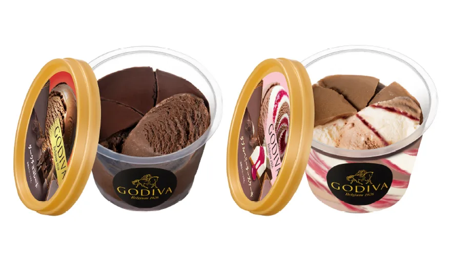 ゴディバ特製のパリッとしたチョコレートを贅沢にコーティング！ゴディバ カップアイス「ダーク チョコレート」、「ダブルベリー チーズケーキ」登場～2025年11月17日（月）より順次～