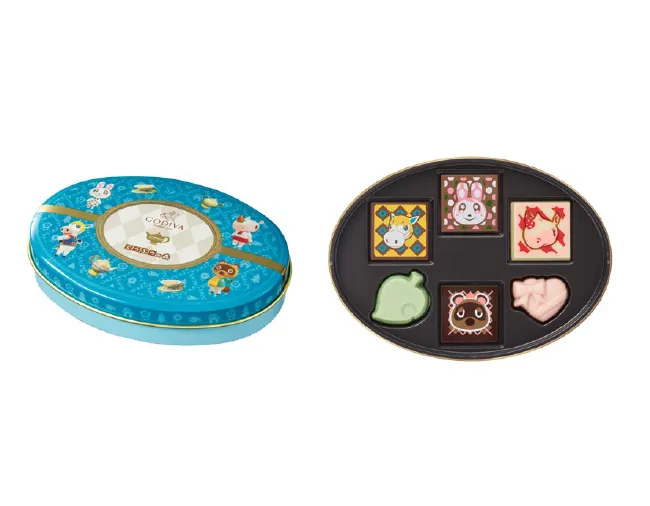 「ゴディバ meets どうぶつの森 アソートメント/Blue 6粒入」