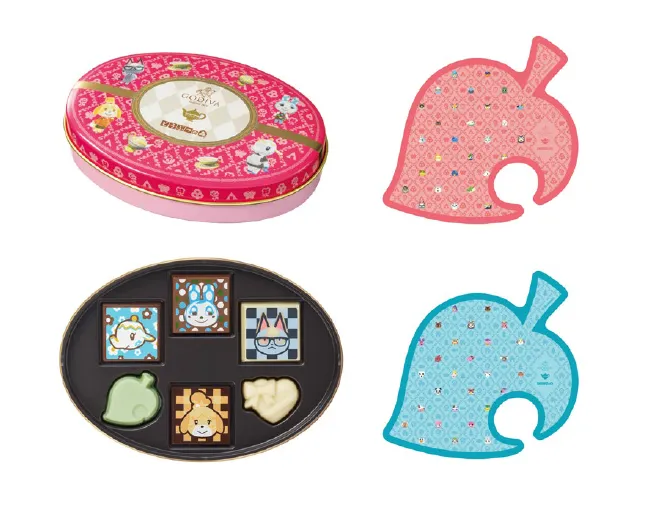 「ゴディバ meets どうぶつの森 アソートメント/Pink 6粒入 ティーマットセット」