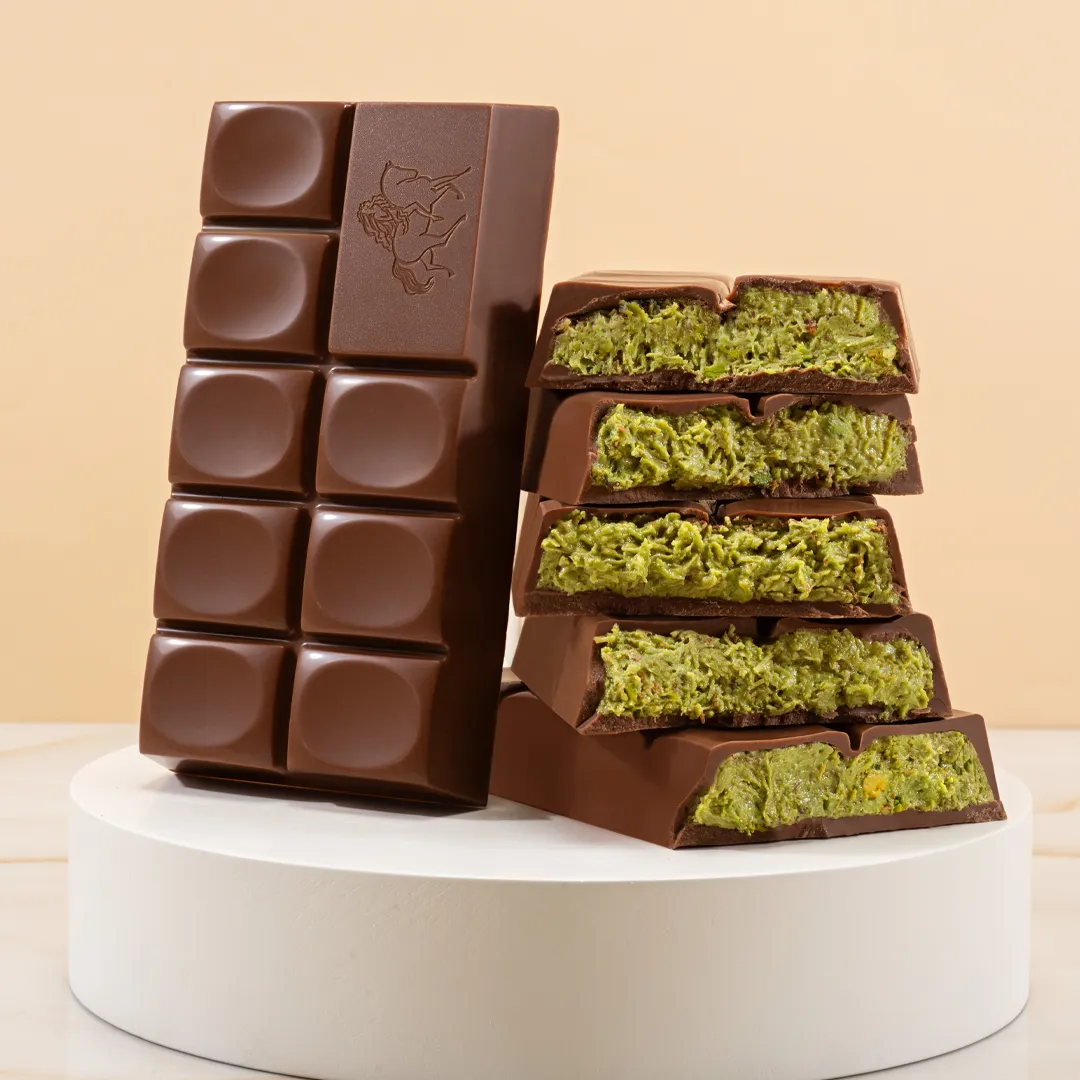 ミルクチョコレートタブレット ピスタチオ＆クリスピーカダイフ