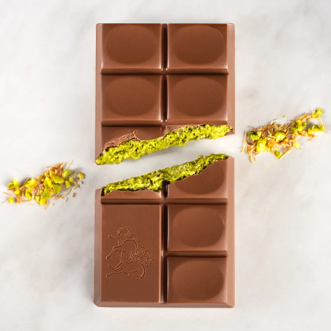ミルクチョコレートタブレット ピスタチオ＆クリスピーカダイフ