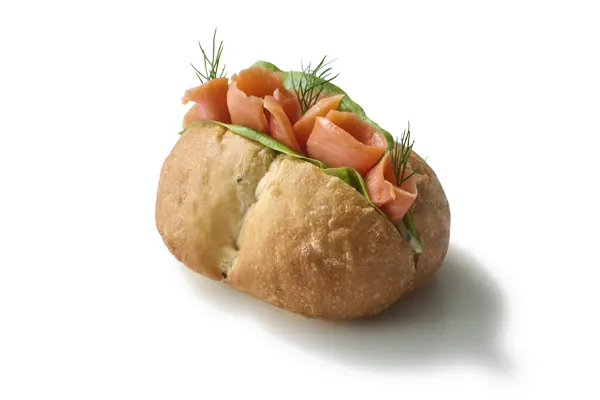 ベルギーのピストレサンド（サーモン＆タルタル）