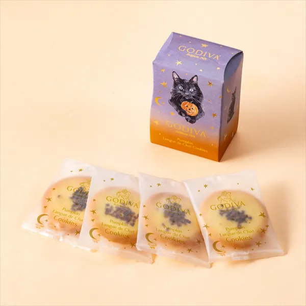 ゴディバ ブラックキャット コレクション パンプキン ラングドシャクッキー（4枚入）