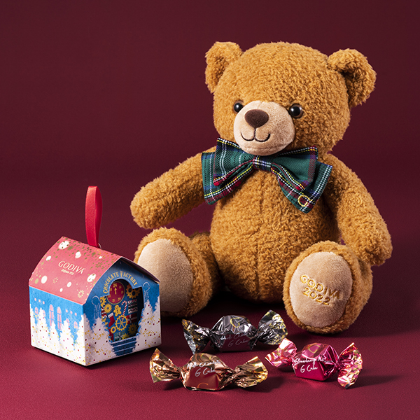 ゴディバ クリスマスファクトリー ベア G キューブ おうちオーナメント 5粒入