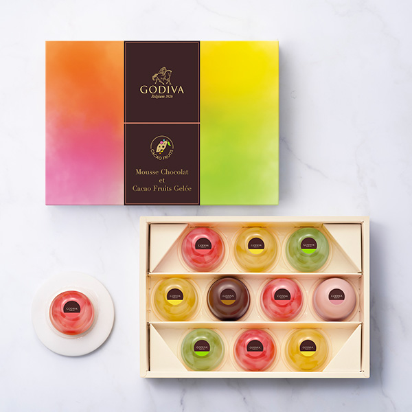 ムースショコラ エ カカオフルーツジュレ (10個入) GODIVA ムースショコラ エ カカオフルーツジュレ (10個入)