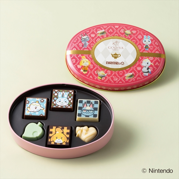 ゴディバ meets どうぶつの森 アソートメント/Pink(6粒入)