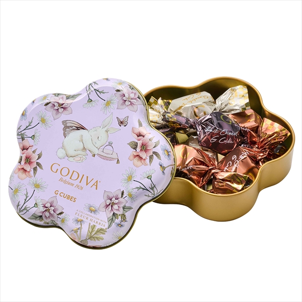 羽ばたく 花咲く春 G キューブ アソートメント フラワー缶(7粒入)