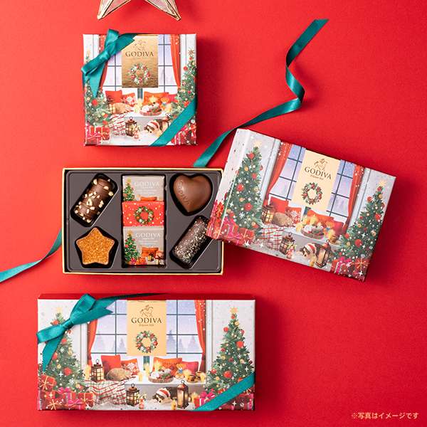 ゴディバ ブッシュ ド ノエル ベア & G キューブ オーナメント(2粒入)