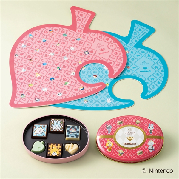 ゴディバ meets どうぶつの森 アソートメント/Pink（6粒入）ティーマットセット