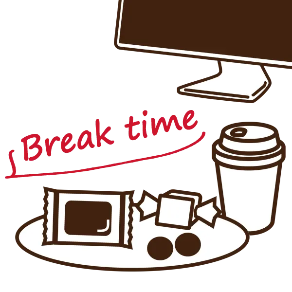Break time! 職場のおやつのストックに。