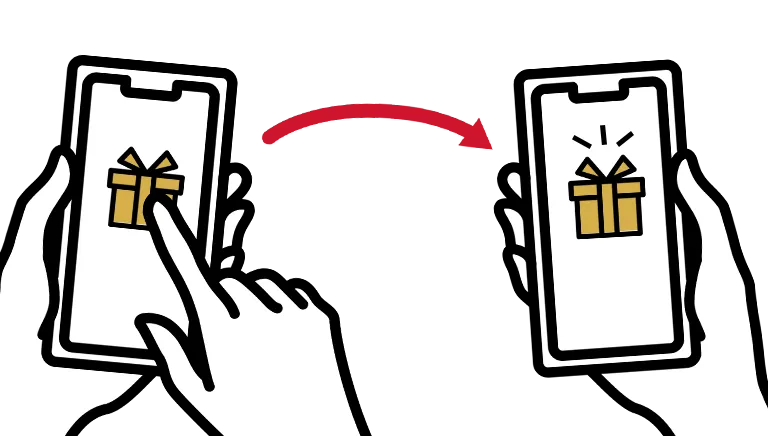 2.LINEやメールアドレスで簡単！購入後に発行されるURLを贈る相手にシェア