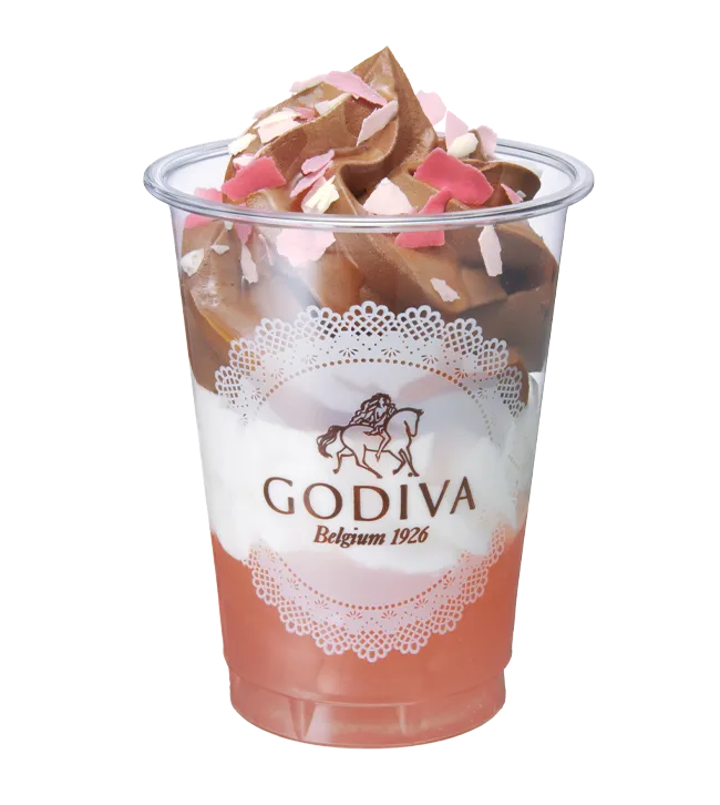 白桃 ダークチョコレート ソフトクリーム
