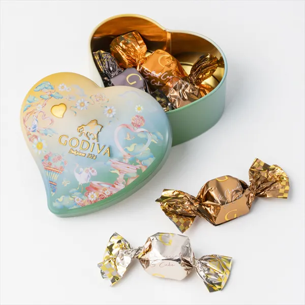 アーリースプリング G キューブ アソートメント ミニハート缶（5粒入）